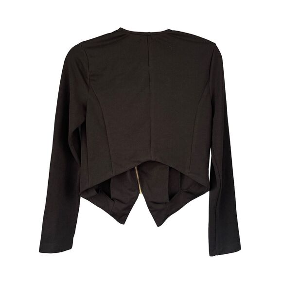 0929 Poetry Black Biker Motorcycle Jacket Size Small - Picture 4 of 4